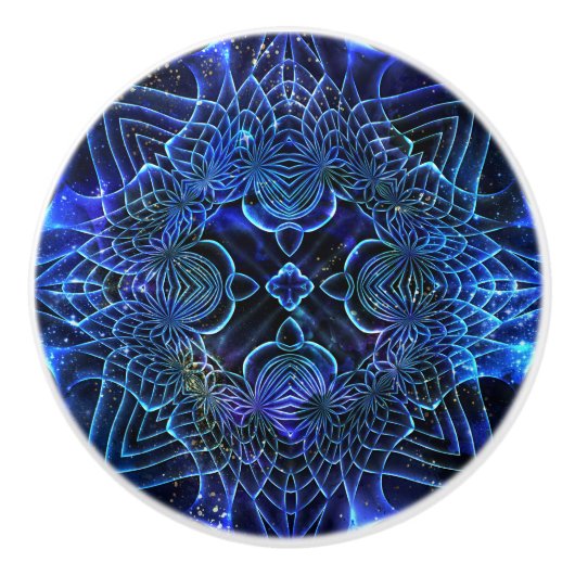 ビッグブルーの電気銀河幾何学 セラミックノブ (正面)