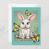 ビッグブルーアイズバニーラビット シーズンポストカード (正面/裏面)
