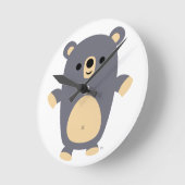 ビッグブルーアニメの熊の壁時計 ラウンド壁時計 (傾斜)