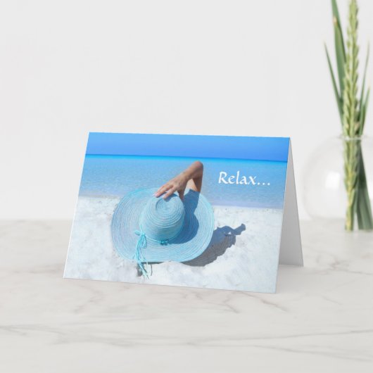 ビッグブルーハットのビーチ退職 カード (正面)