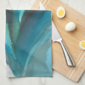 ビッグブルーリーフI キッチンタオル (四つ折り)