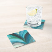 ビッグブルーリーフI スクエアペーパーコースター (インサイチュ)