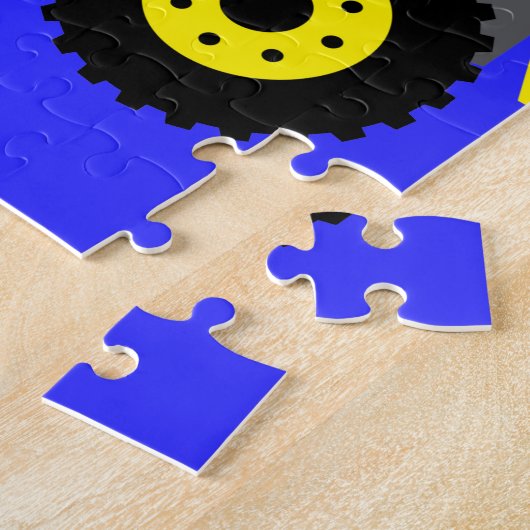 ビッグブロ建築イエローダンプトラック ジグソーパズル (側面)