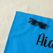 ビッグブロ建築イエローダンプトラック ビーチタオル (インサイチュ)