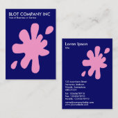 ビッグブロ – ダークブルーのピンク000066 名刺 (正面/裏面)