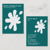 ビッグブロ – ホワイトオンティール（緑がかった色） 名刺 (正面/裏面)