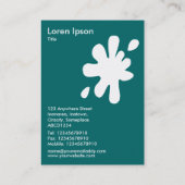 ビッグブロ – ホワイトオンティール（緑がかった色） 名刺 (裏面)