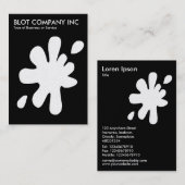 ビッグブロ – ホワイトオンブラック(プラチナカード) 名刺 (正面/裏面)