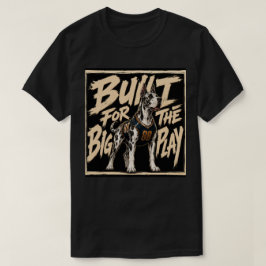 ビッグプレーに備えて作られたグレートデーンアート Tシャツ