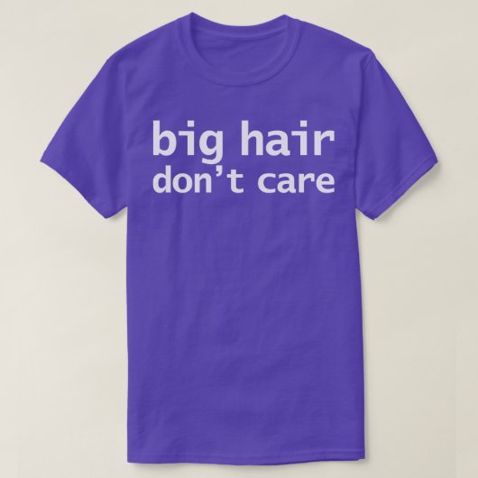 ビッグヘアドントeおもしろいタイポグラフィ tシャツ (デザイン正面)