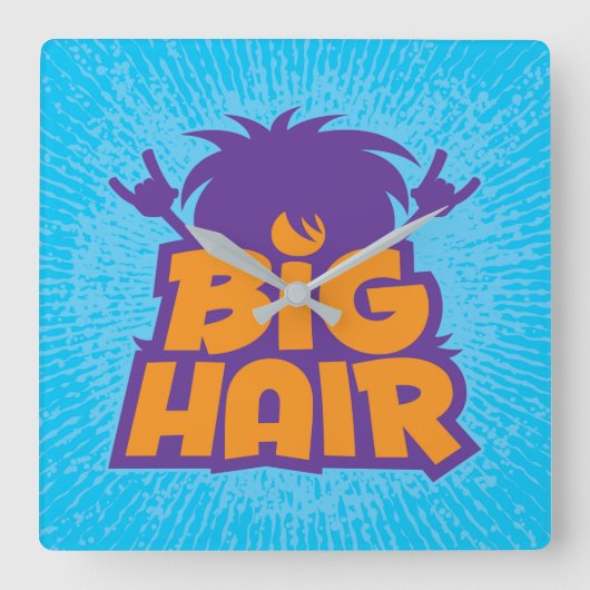ビッグヘアバンドロゴ スクエア壁時計 (正面)