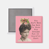 ビッグヘア、ビッグドリームスヴィンテージフォトコラージュ マグネット (正面/裏面)