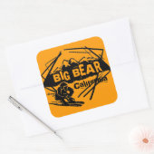 ビッグベアーカリフォルニアオレンジスキーロゴシール スクエアシール (封筒)