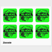 ビッグベアーカリフォルニアグリーンスキーロゴシール スクエアシール (シート)