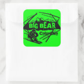 ビッグベアーカリフォルニアグリーンスキーロゴシール スクエアシール (バッグ)