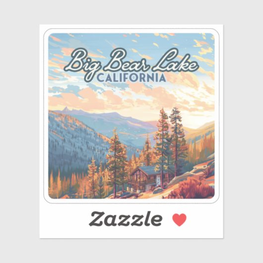 ビッグベアーレイクカリフォルニアサンベルナルディーノヴィンテージ シール (シート)