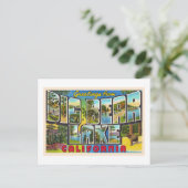 ビッグベアーレイクカリフォルニアCAラージレター葉書 ポストカード (スタンド正面)