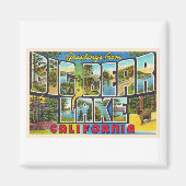 ビッグベアーレイクカリフォルニアCAラージレター葉書 マグネット (正面)