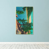 ビッグベアーレイクビューオンリムオンザワールドドライブ キャンバスプリント (インサイチュ (ウッドフロア))