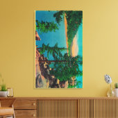 ビッグベアーレイクビューオンリムオンザワールドドライブ キャンバスプリント (インサイチュ (リビング))