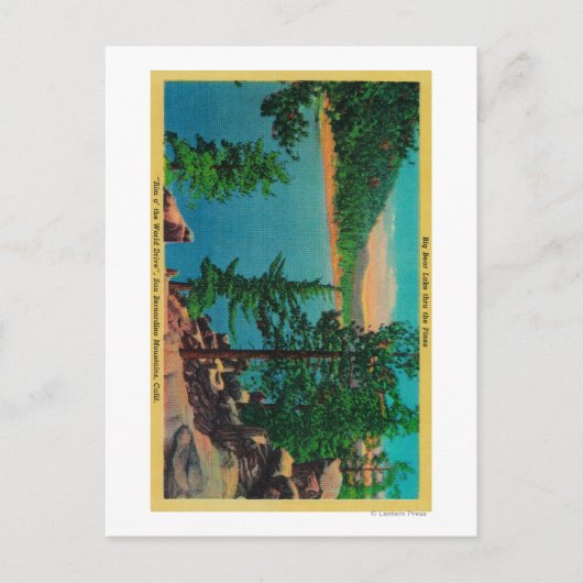 ビッグベアーレイクビューオンリムオンザワールドドライブ ポストカード (正面)