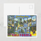 ビッグベアーレイク，カリフォルニアヴィンテージビッグレター ポストカード (正面/裏面)