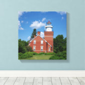 ビッグベイライトハウスのキャンバス印刷 キャンバスプリント (インサイチュ (ウッドフロア))