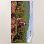 ビッグベイライトハウス水ビーチタオル ビーチタオル (正面)