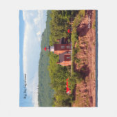 ビッグベイライトハウスfrom waterフリースブランケット フリースブランケット (正面)