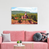 ビッグベイ灯台の水上キャンバスプリント キャンバスプリント (インサイチュ (リビング))