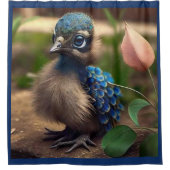 ビッグベビー孔雀 シャワーカーテン (正面)