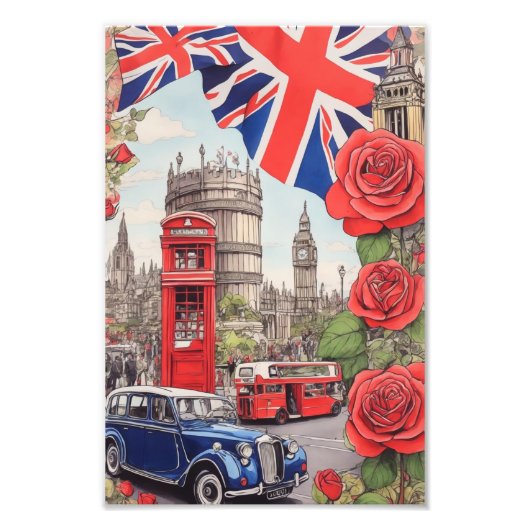 ビッグベンとイングランドバラ2 フォトプリント            (正面)