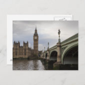 ビッグベンとウェストミンスターの橋 ポストカード (正面/裏面)