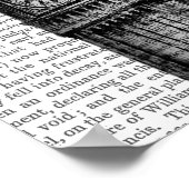 ビッグベンとヴィンテージ熱気球 ポスター (角)