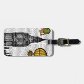 ビッグベンとヴィンテージ熱気球 ラゲッジタグ (正面横)