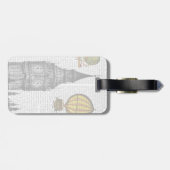 ビッグベンとヴィンテージ熱気球 ラゲッジタグ (裏面横)