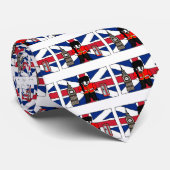 ビッグベンと国旗を持つ英国のアナグマ漫画 ネクタイ (ロール)