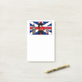 ビッグベンと国旗を持つ英国のアナグマ漫画 ポストイット (デスク上)
