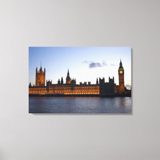 ビッグベンと市内の議会の家 キャンバスプリント (正面)