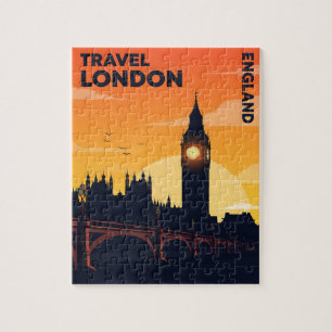 ビッグベンと日没のロンドンのスカイライン ジグソーパズル