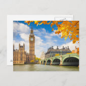 ビッグベンと紅葉,ロンドン ポストカード (正面/裏面)