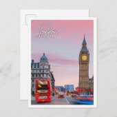 ビッグベンと議会の家ロンドンイングランド ポストカード (正面/裏面)