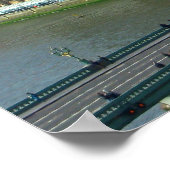 ビッグベンと議会の家 – ロンドン ポスター (角)