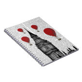 ビッグベンと赤の熱気球 ノートブック (右側)