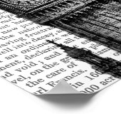 ビッグベンと赤の熱気球 ポスター (角)