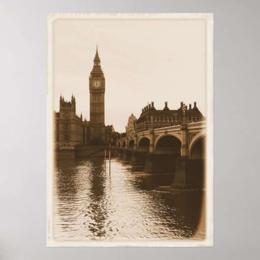 ビッグベンのポスターの反射 ポスター (正面)