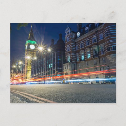 ビッグベンの夜 |イギリス、ロンドン ポストカード (正面)