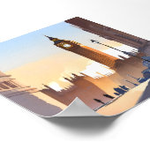 ビッグベンエリザベスタワー | ロンドン・イングランドUK ポスター (角)