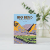 ビッグベンドナショナルパークチソスマウンテンズヴィンテージ ポストカード (スタンド正面)
