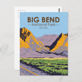 ビッグベンドナショナルパークチソスマウンテンズヴィンテージ ポストカード (正面/裏面)
